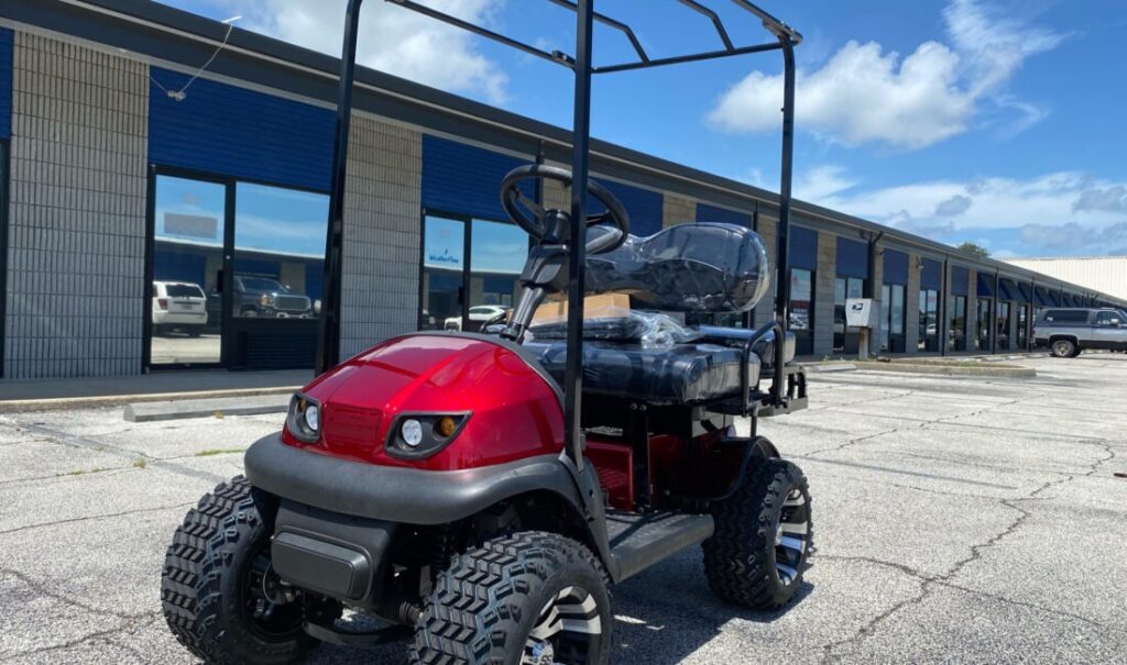 Cricket Golf Carts Red Mentor Golf Carts & Trailers