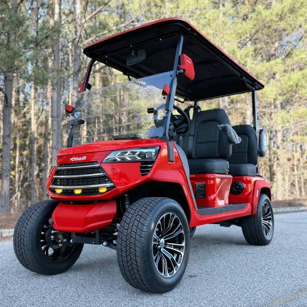 Red voyager commander golf cart Mentor Golf Carts & Trailers 4
