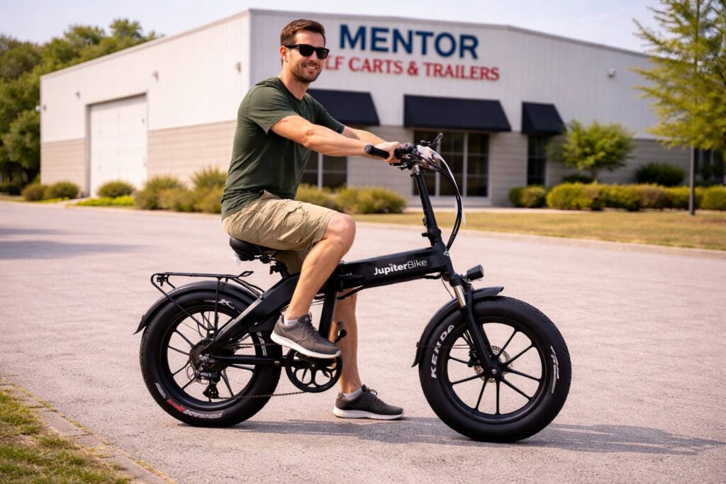 How to Ride an Electric Bike Mentor Golf Carts & Trailers 20
