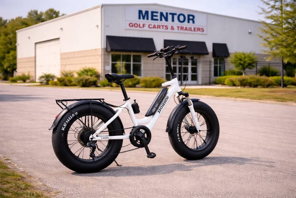 How to Ride an Electric Bike Mentor Golf Carts & Trailers 22