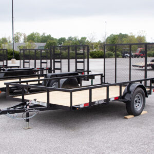 77x12 quality landscape trailer for sale front angle