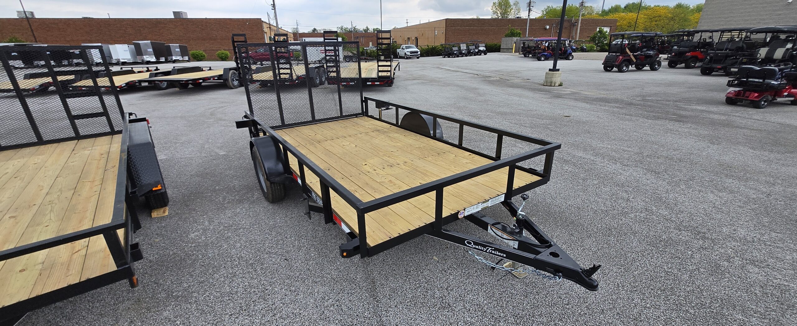 77x12 quality trailer for sale rear gate angle