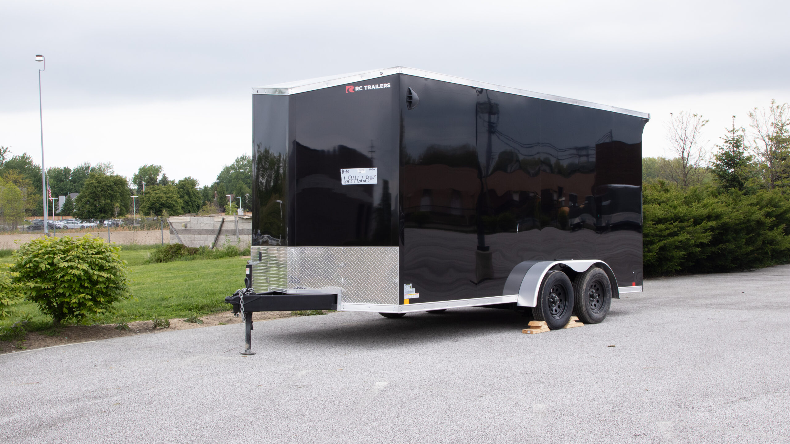 7x16 rc cargo trailer for sale driver side view