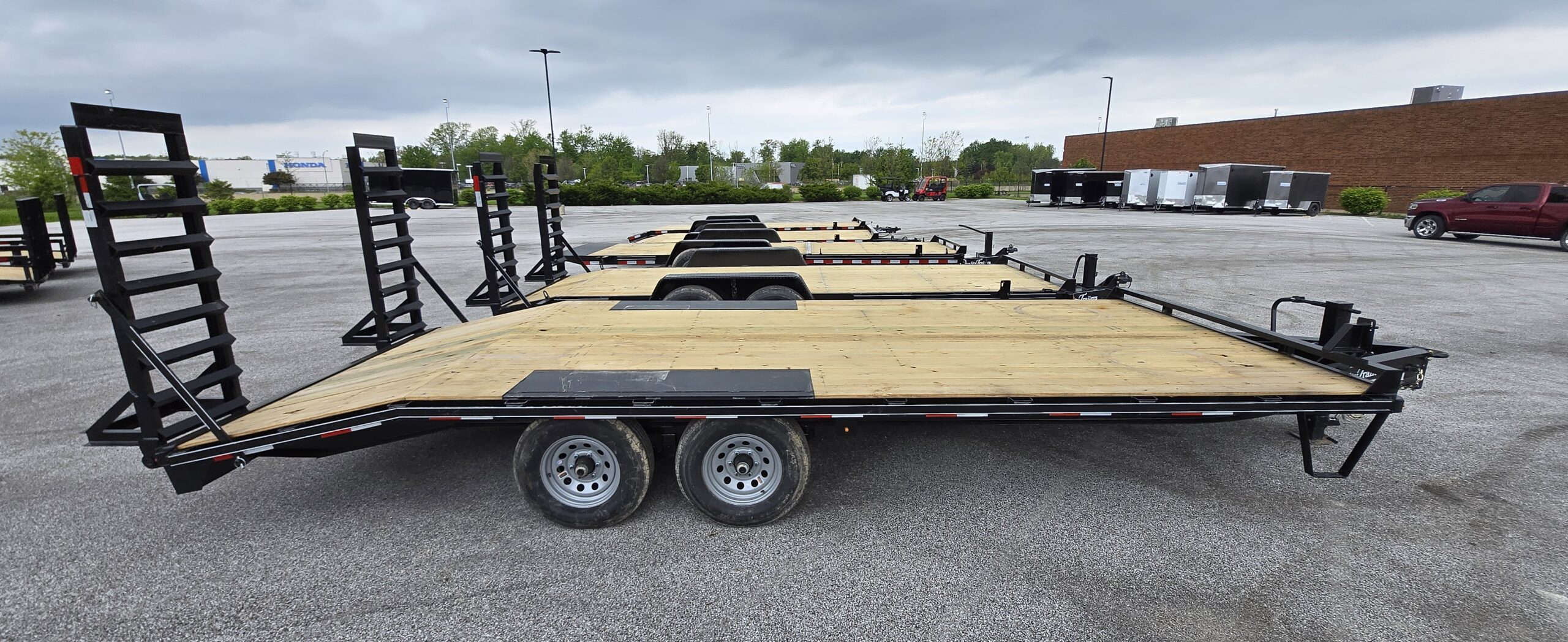 82x20 deckover trailer for sale driver side view