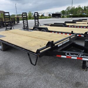 82x20 deckover trailer for sale front corner view