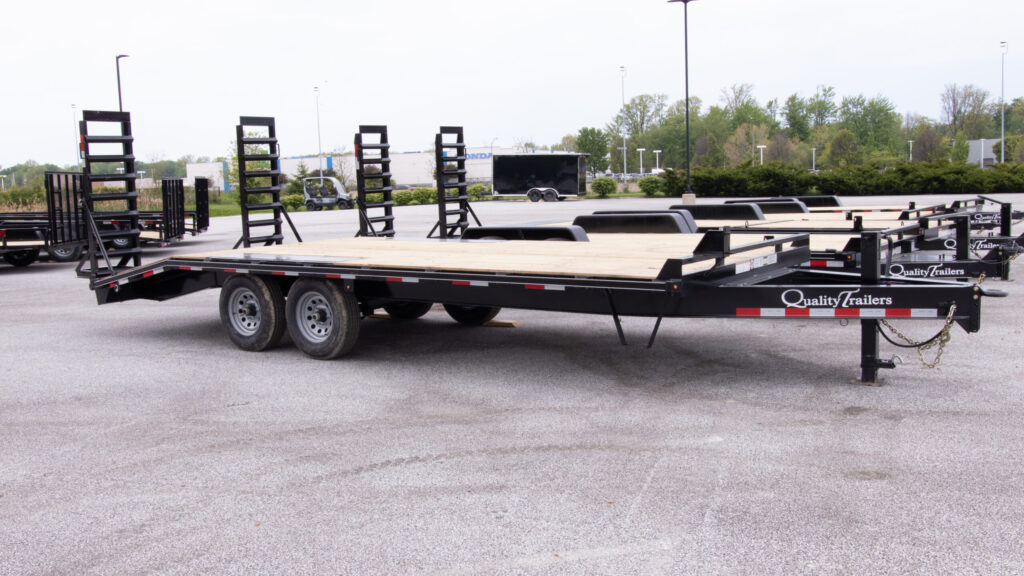 82x20 deckover trailer for sale full side view scaled