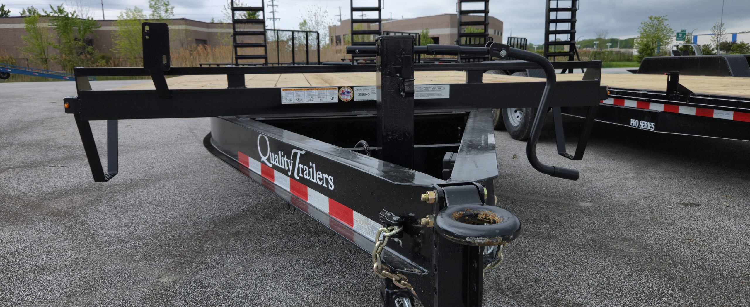 82x20 deckover trailer for sale pintle hitch detail