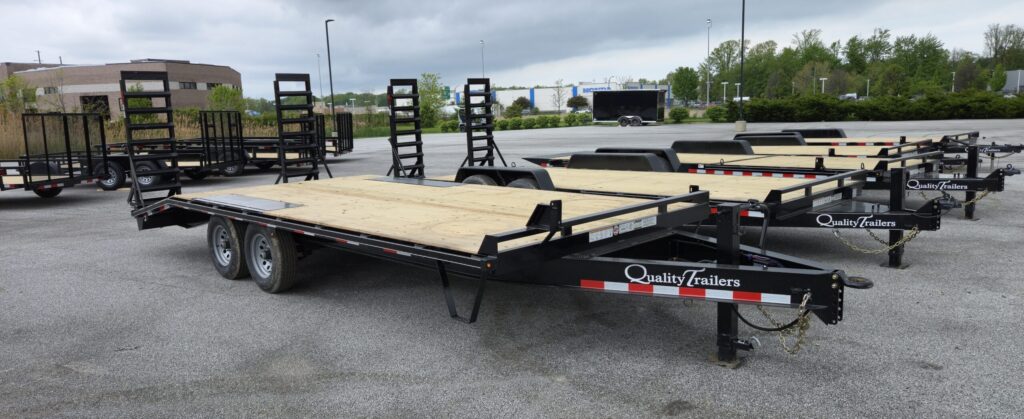 82x20 quality deckover trailer for sale front angle scaled