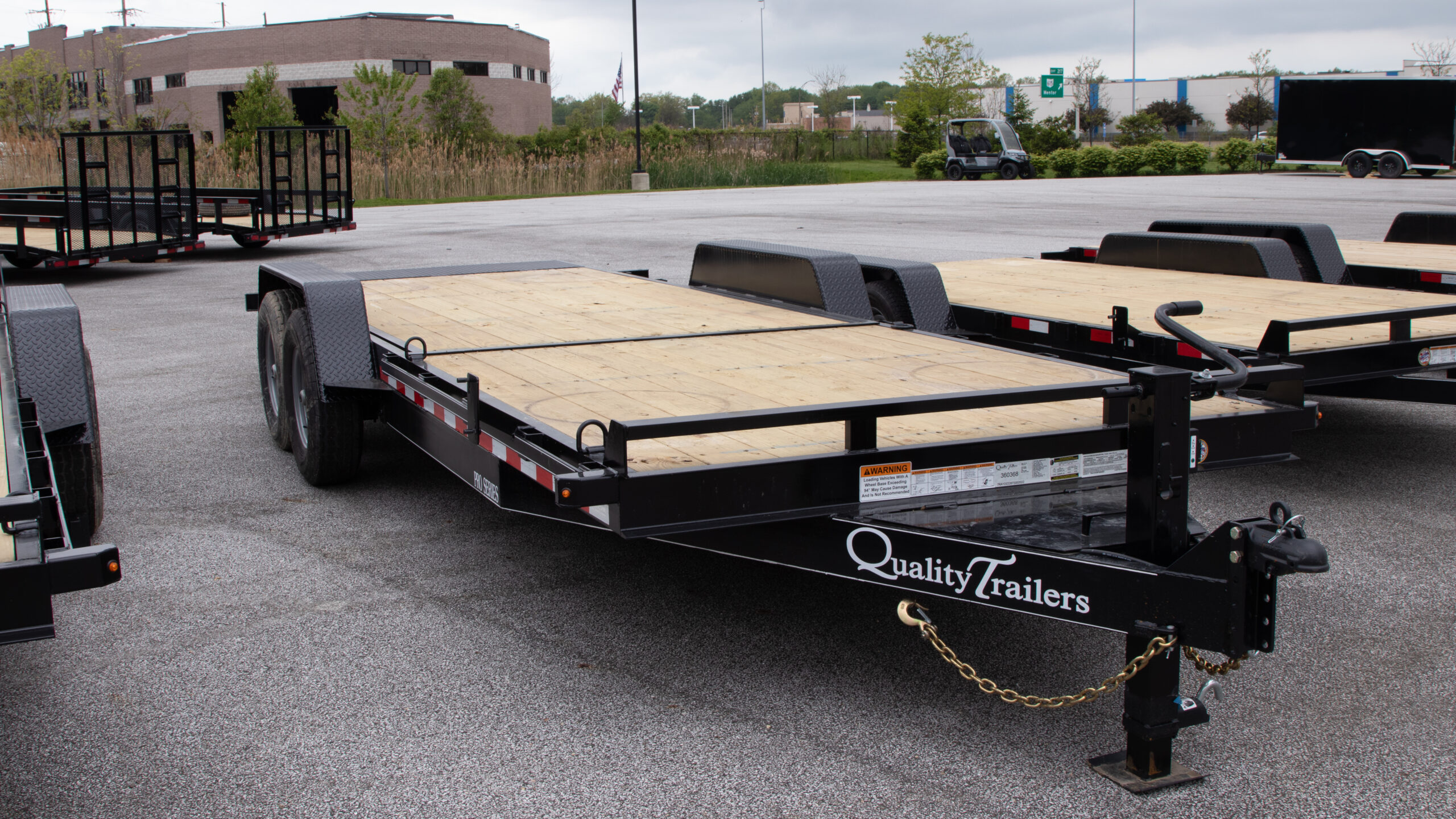 88x22 quality split tilt fender trailer for sale mentor ohio front view