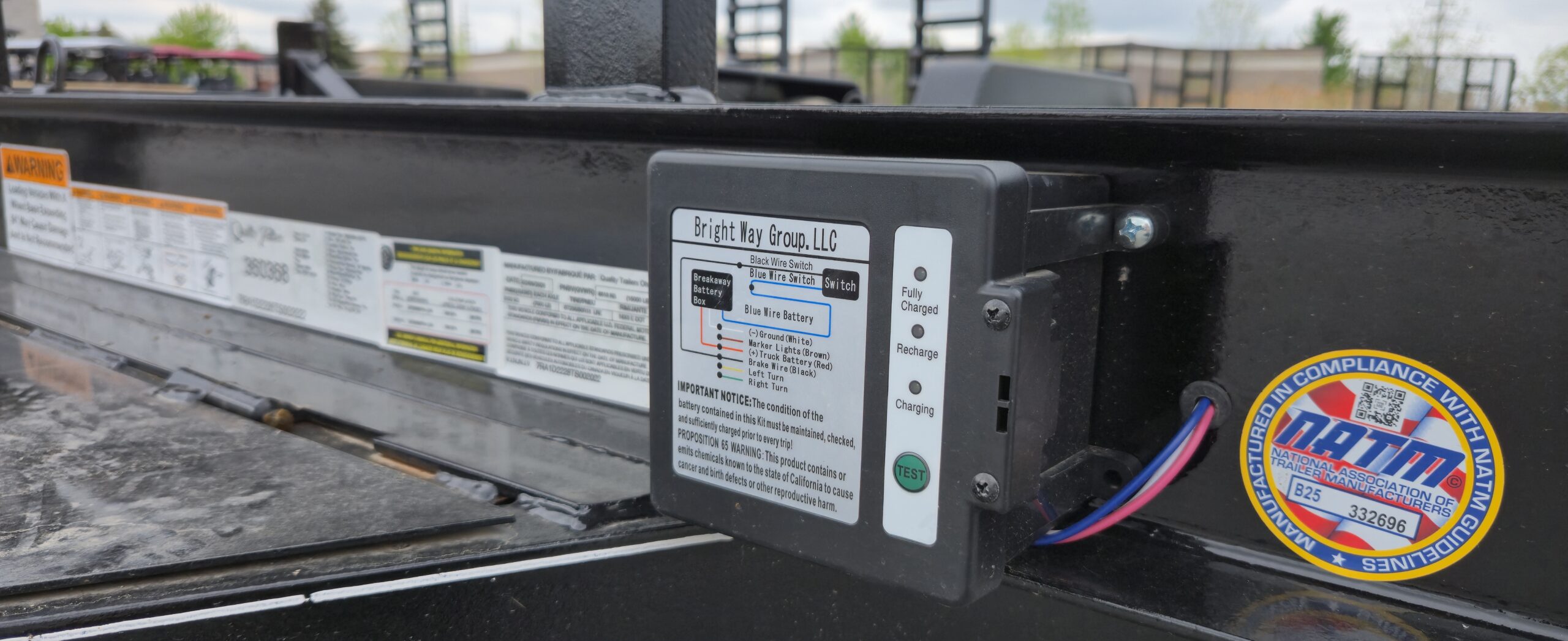 88x22 quality trailer for sale mentor ohio manufacturer label detail
