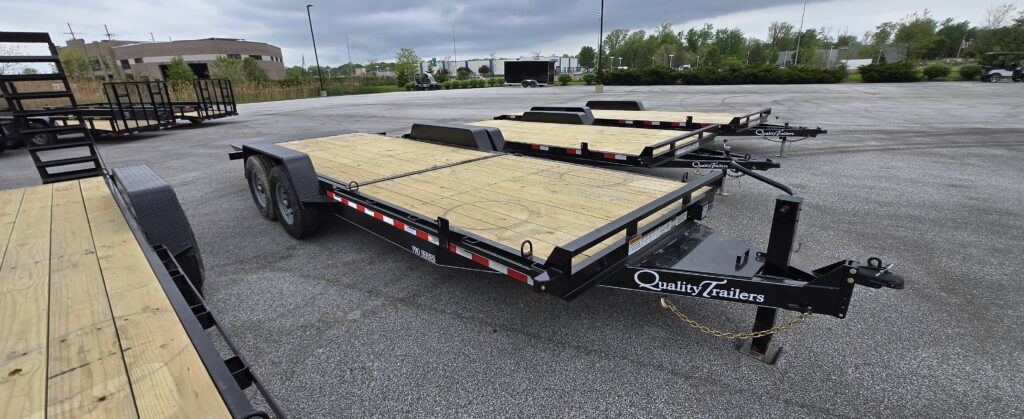 88x22 split tilt fender equipment trailer for sale mentor ohio front angle