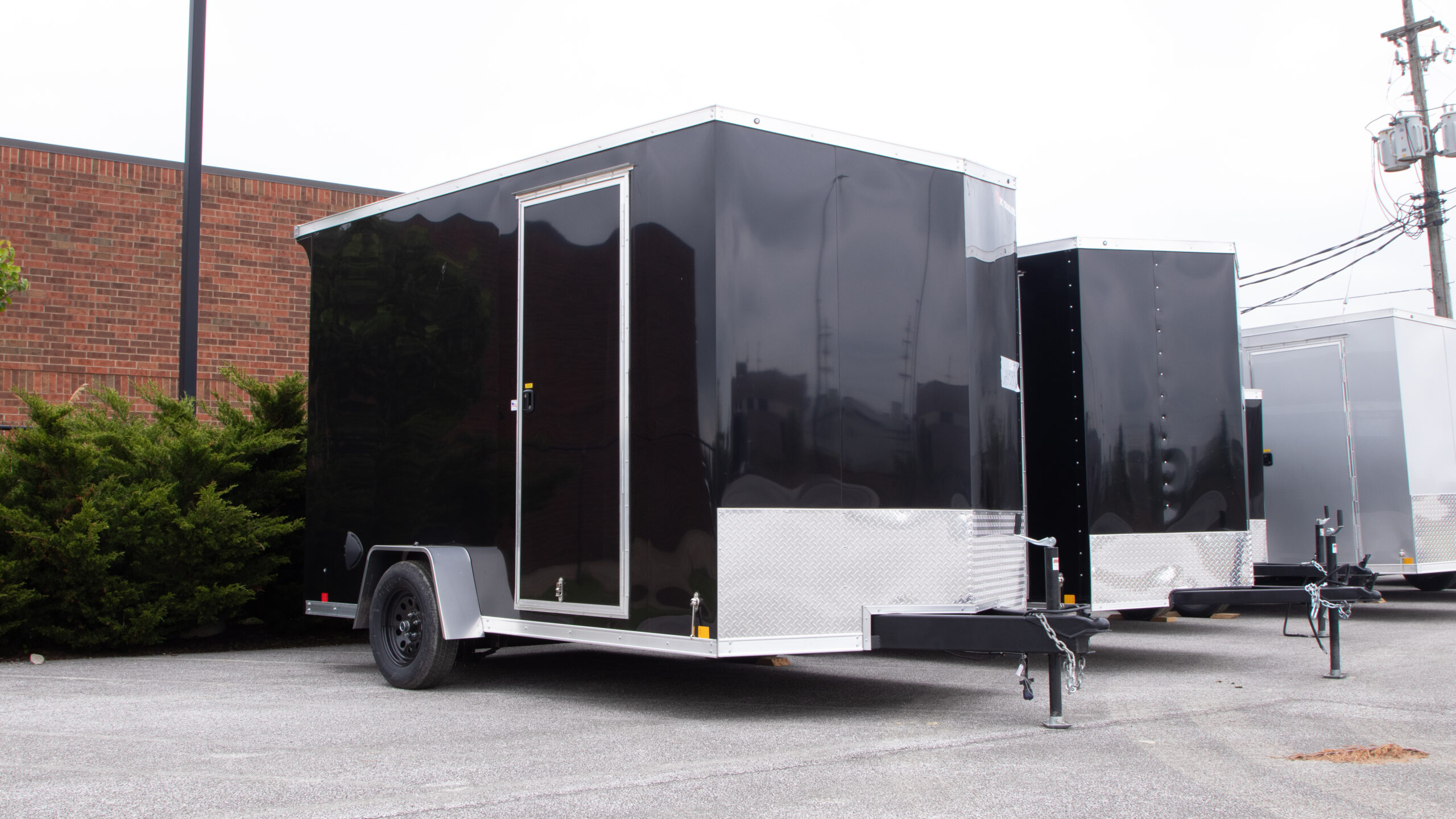 rc trailers 7x12 enclosed cargo for sale front angle