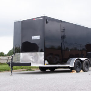 rc trailers 7x16 cargo trailer for sale passenger side view